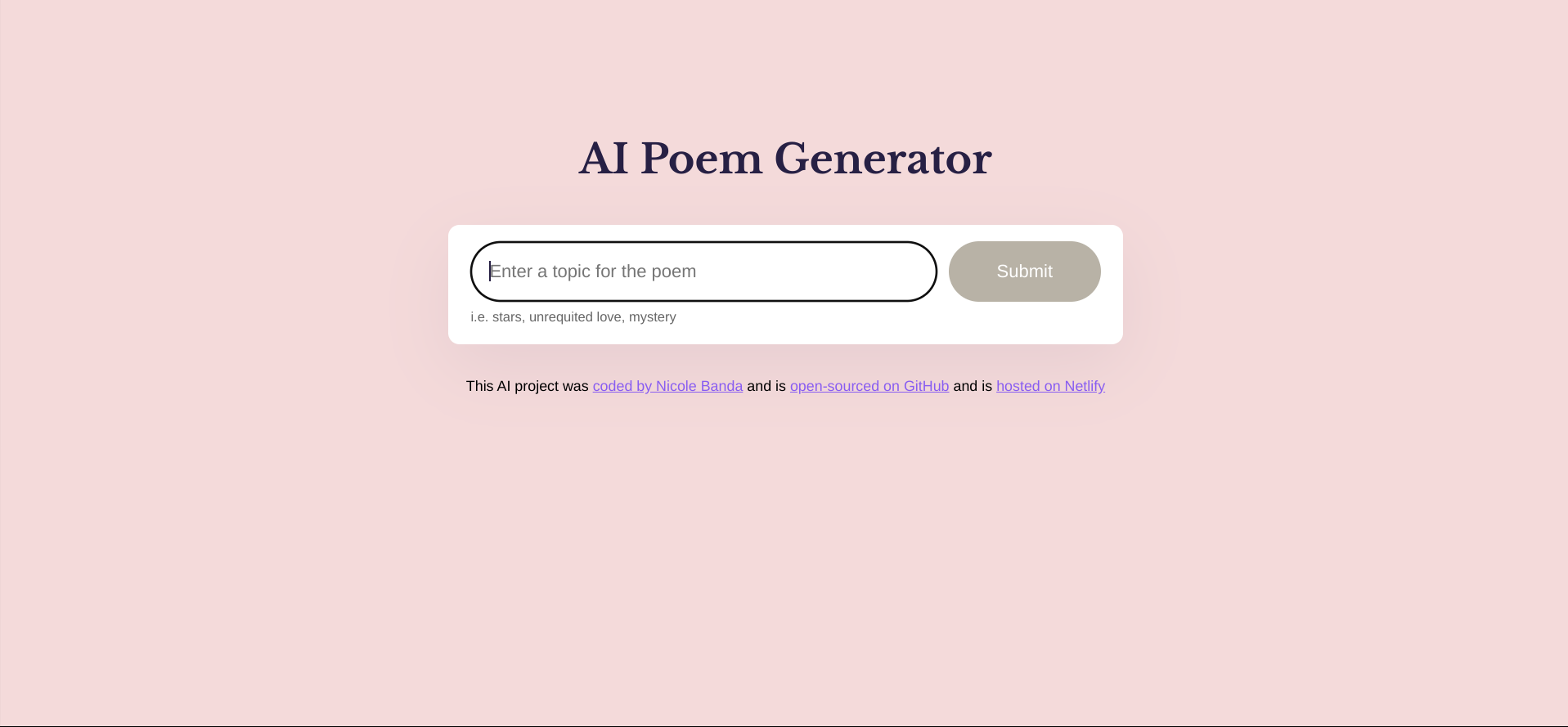 Poem Generator Preview